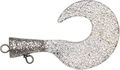 Abu Garcia Svartzonker MCMIO Spare Tails, Miljövänliga Ersättare För Mc Mio Stora Och Små Beten, Slitstark Plastisol För Sötvattens- Och Saltvattensfiske, Silverglitter 9.2 Cm