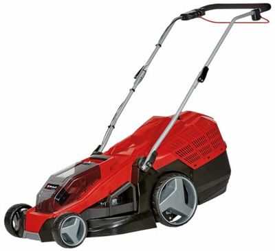 Einhell tagliaerba a batteria GE-CM 36/43 Li M Power X-Change (batterie agli ioni di litio, 36 V, tecnologia TWIN-PACK, ruote "high weel", 2 batterie PXC da 4,0 Ah e 2 caricabatteria rapidi)