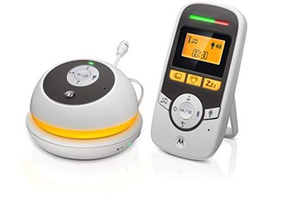 Motorola Nursery MBP169 - Monitor de bebé portátil de audio con pantalla de 1,5 pulgadas y temporizador para el cuidado del bebé - Blanco