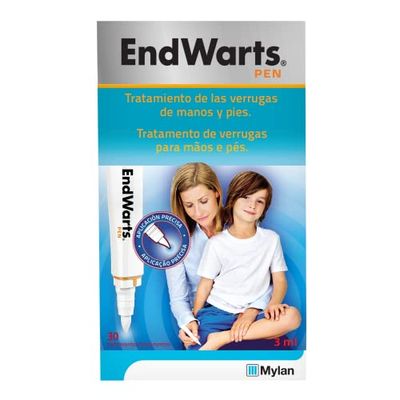 EndWarts PEN – Solução eficaz para a eliminação de verrugas, tratamento com ácido fórmico que atua por desidratação