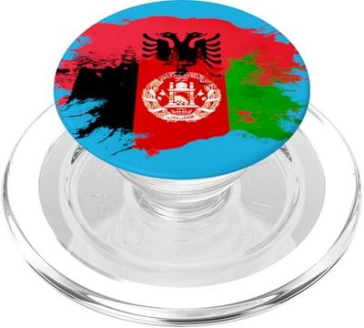 Bandera mixta de Albania y Afganistán PopSockets PopGrip para MagSafe