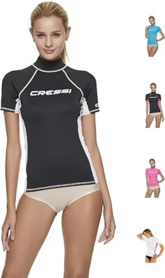 Cressi Rash Guard T-shirt com filtro de proteção UV UPF 50, mulher, S