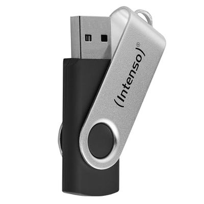Intenso Office Line Clé USB 128 Go, Super Speed USB-A 3.2 jusqu'à 70 Mo/s, boîtier en Plastique et métal Robuste, Argent-Noir : Amazon.de : Ordinateurs et Accessoires