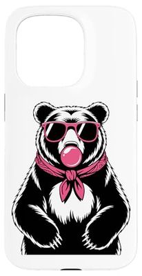 Ours Lunettes De Soleil Chewing-Gum Coque pour iPhone 15 Pro