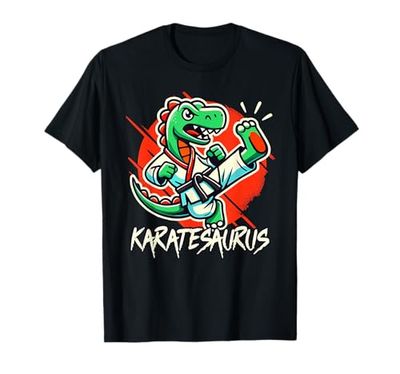 Karate Dinosaur, Karate per Bambini, Karatesaurus, Arti Marziali Maglietta