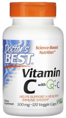 Doctor's Best - Vitamina C con Q-C | Soporte antioxidante y fortalecimiento inmunológico - 500mg - 120 cápsulas