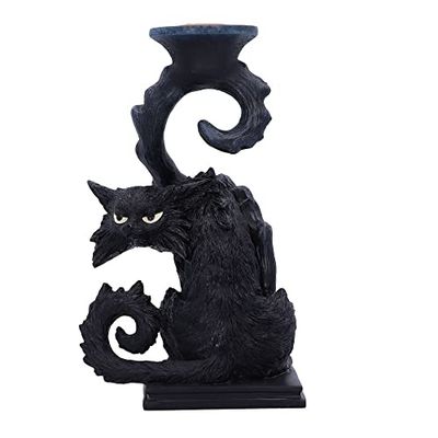 Nemesis Now Spite-Candelabro de Gato Negro, 18,5 cm, Color