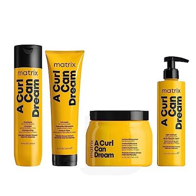 Matrix, Shampoing + Masque Nourrissant pour Cheveux Bouclés, Frisés & Crépus, Extrait de Miel de Manuka, Total Results, A Curl Can Dream, 300 ml