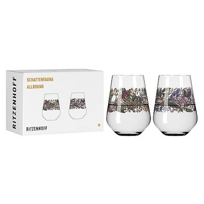 RITZENHOFF 3911001 Set di 2 bicchieri universali da 500 ml - Set Shadow fauna n. 1, motivo giungla, colorato - Made in Germany