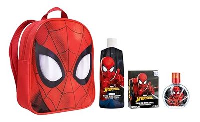 Spider-Man Fragrance Gift Set for Kids – Eau de Toilette (50ml), Nourishing Shower Gel (300ml) & Backpack – Natural, Vegan & Dermatologically Tested – Perfect for Birthdays, Christmas & Daily Use