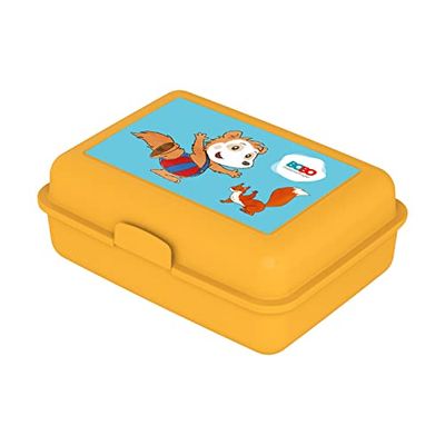 Adrian & Wimmelbuchverlag GmbH Bobo Siebenschläfer Brotdose Kinder mit Fächern: Lunchbox mit Trennwand für Schule und Kindergarten - Jausenbox mit Unterteilung für Mädchen und Jungen