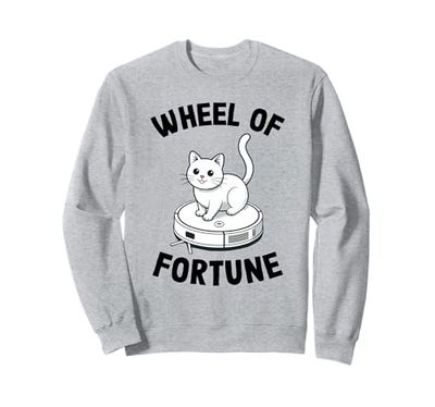 Wheel Of Fortune Robot Vacuum Cleaner Funny Cat Sweatshirt