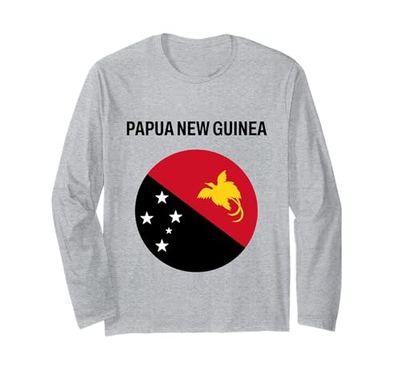 Bandera de Papúa Nueva Guinea moderna Manga Larga