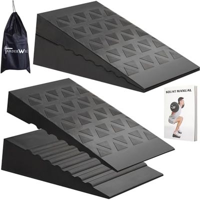 Harderwill Squat wedge-blok (paar) Verstelbare, antislip squathelling, deadlift-wig, kuitbrancard, hellend bord verbeteren de sterkte voor squats en deadlifts