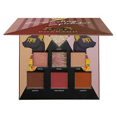 EBIN NEW YORK Secret of Pharaoh Eye Shadow Palette, EVERLASTING SPLENDOR, High-Pigmented, Long-Lasting Matte, and 7 Colors with Buttery Smooth – Set Includes Mirror