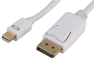 Pro Signal PSG04036 Mini DisplayPort Male-to-DisplayPort Male Lead, 1m