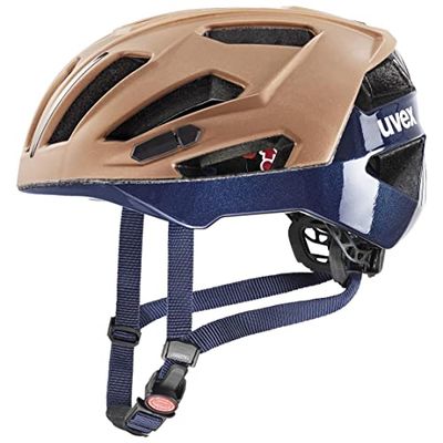 uvex Gravel x, Casco Performance Seguro Unisex, Ajuste de Talla individualizado, ventilación optimizada, Hazel-Deep Space Matt, 56-61 cm