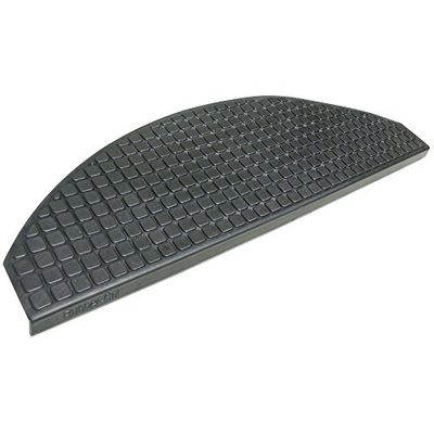 Rubber-Cal "Block-Grip Non-Slip Rubber Tread Stair Mats (6 Pack), Black