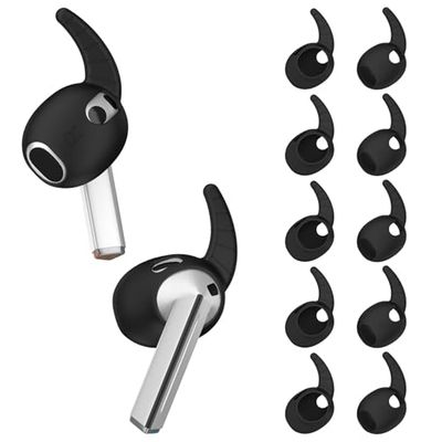 [5 paar] Oorhaken Covers voor Samsung Galaxy Buds 3, Anti-Slip Sport Oordopjes Covers Siliconen Wingtip Anti Krassen Oortelefoon Galaxy Buds 3 Oordopjes Accessoires - Zwart