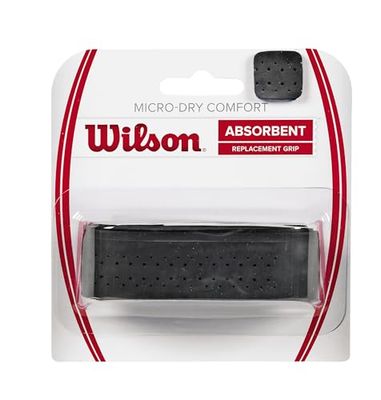 Wilson Grip WRZ4211BK Impugnatura Micro-Dry Comfort, Grip Base, Unisex, Nero, 1 Unità