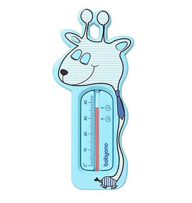 BabyOno Floating badthermometer, mint, schattig giraf