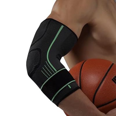 Endless Elbow Brace Compression Sleeve with Adjustable Velcro Strap | Perfect for Gym,Workout,Tennis,Badminton and Running for Unisex | Color: Black | Size: Adjusatble | Material: Neoprene | Pack of 2