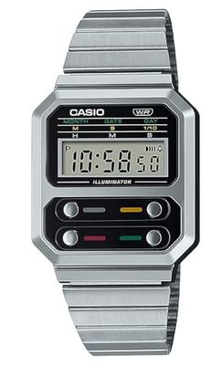 Casio F100 klassiek uniseks zilveren horloge A100WE-1AEF