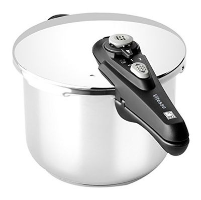 Bra Vitesse | Autocuiseur Rapide 3 litres, en Acier Inoxydable 18/10, avec 2 programmes de Cuisson et système de Verrouillage d'ouverture, adapté à Tous Types de Cuisines, Argent