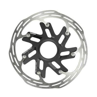 SRAM Disco Freno paceline X Two Pieces 140mm Center Lock Arrotondato con ghiera, AM Db Rotor CL 140 Rounded LR Uomo, Black, One Size