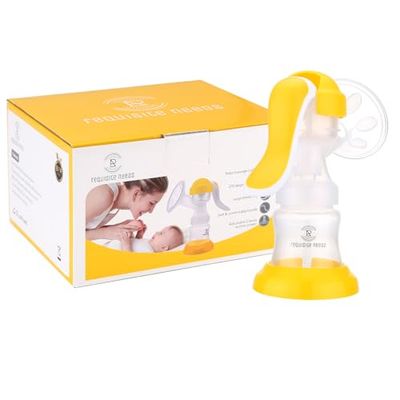 REQUISITE NEEDS Manual Breast Pump, Compact Design, Personal Fit Flex Shields, Cleaning Brush