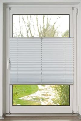 Khome Pleated Blackout, Polyester, White/Silver Back, B40 x H210 cm