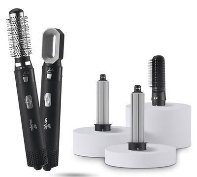 SENYA Brosse Soufflante 5 en 1 Air Styler & Sèche-cheveux : lissage, séchage, boucle, brushing et volume, Multistyler 1000W, Alternative Airwrap, Hair Designer SYWB-HS012N Noir
