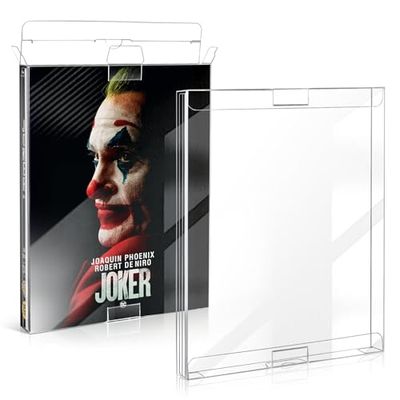 CollectHall Steelbook Protector – Lot de 12 Housses de Protection Transparentes et Robustes pour Blu-Ray Steelbook et protecteurs Steelbook 4K pour Une sécurité Ultime
