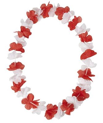 IDM Fan-hulakette, Catenella per Hula Unisex Adulto, Rosso/Bianco, Taglia Unica