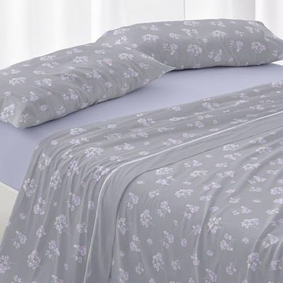 Burrito Blanco Completo Lenzuola velina, Blu Acciaio, Ancho de 150 cm