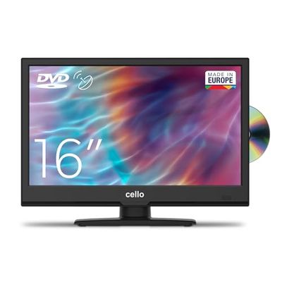 Cello C1620FS 16" (41 cm Diagonale) Full HD LED TV mit eingebautem DVD Player DVBT2 S2 Triple Tuner