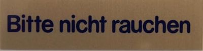 Panneau de vote « Bitte nicht rauchen »