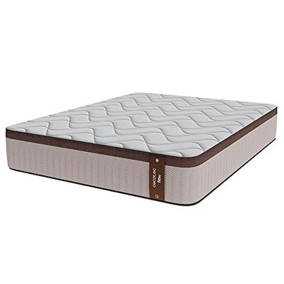 Cecotec Materac Hybrydowy Flow 7990 Hybrid 80x190. Wielowarstwowy, Rdzeń sprężynowy SpringCore i Wiskoelastyczny ViscoCare+, Wysokość 30 cm, Średni Wysoka twardość, SeparateMuv & BreathSoft