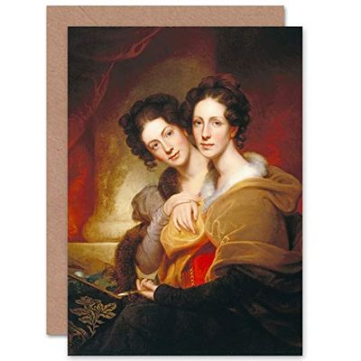 Rembrandt Peale Sisters Eleanor And Rosalba Peale Fine Art Greeting Card Plus Envelope Blank Inside