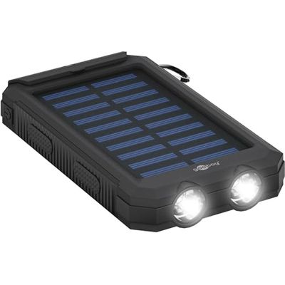 goobay Batterie USB portable 8000mAh avec panneau solaire (Noir)