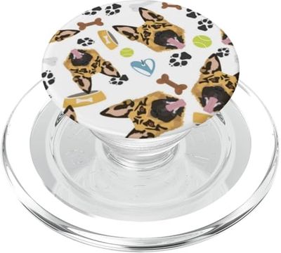 Cute German Shepherd Dog Squash PopSockets PopGrip para MagSafe