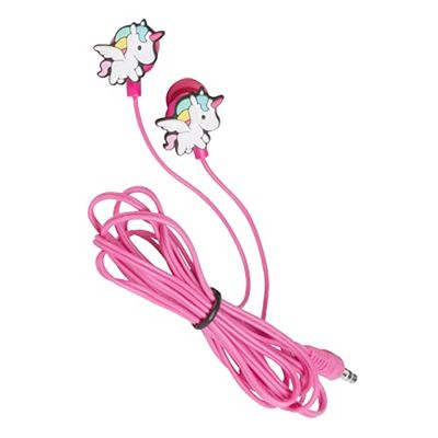 Konix Unik Écouteurs filaires Intra-Auriculaires pour Smartphones et tablettes - Microphone intégré - Câble 1,2 m - Connexion Jack - Motif Licorne