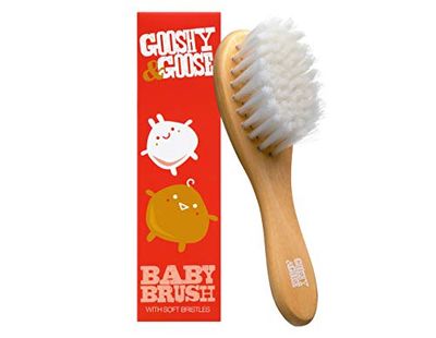 Gooshy & Goose Baby Hair Brush with Wooden Handle & Supersoft Bristles