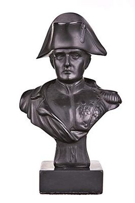 Fransk kejsare Napoleon Bonaparte sten byst staty skulptur 13,5 cm svart