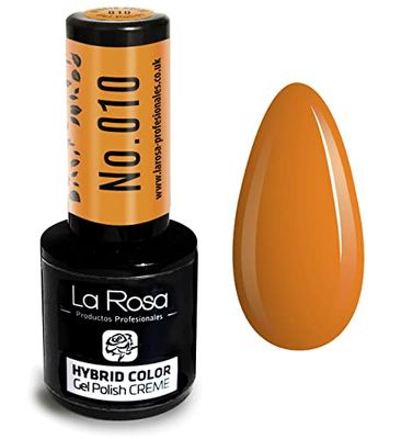 LA ROSA UV LED Smalto Gel Hybrid Color CREMA - A Lunga Durata e Molto Facile da Applicare, Perfetto per la Nail Art - Fai da Te a Casa o in Salone - 9 ml (Zenzero)