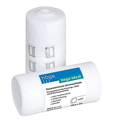 höga Ideal, dauerelastische universal encadernação, 10 cm x 5 m, muito hipoalergénica, respirável, elástico, 2 unidades).