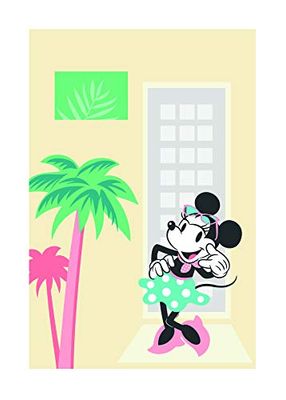 Komar Disney - Cuadro de Pared, Minnie Mouse Palms, habitación Infantil, habitación del bebé, decoración, impresión artística, tamaño 50 x 70 cm (Ancho x Alto), sin Marco, WB050-50 x 70 cm