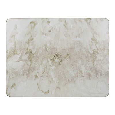 CREATIVE TOPS Conjunto de 6 toalhas de mesa individuais, parte posterior de cortiça, design de vinho, cinzento, branco, Medium Placemats