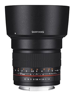 Samyang MF 85mm F1,4 AS IF UMC für MFT– Vollformat Portrait Objektiv für MFT-Mount, geeignet für MFT, manueller Fokus, für Olympus OM-D E-M10 Mark IV, Mark III und Panasonic Lumix DC-G110, DC-G91