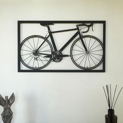 Stylish Black Decorative Metal Wall Accessory, 41 x 70 cm, 100% Steel, 1.5 mm Thick, Lightweight 0.8 kg, Perfect for Modern Home Decor